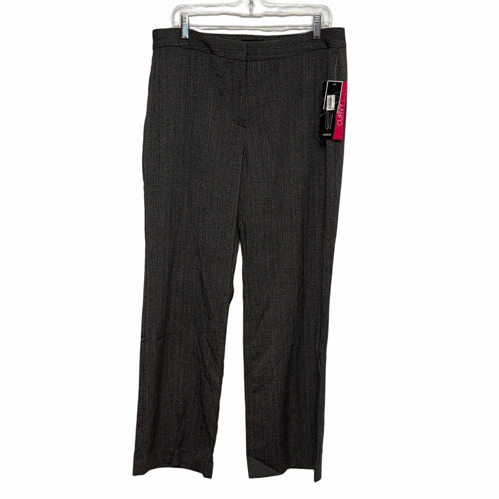 Alfani Women’s Size 12 Heathered Black Curvy Fit Stretch Trousers NWT